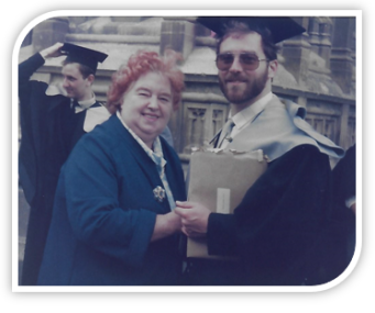 Proud mother - Canterbury Cathedral 19 Jul 1985